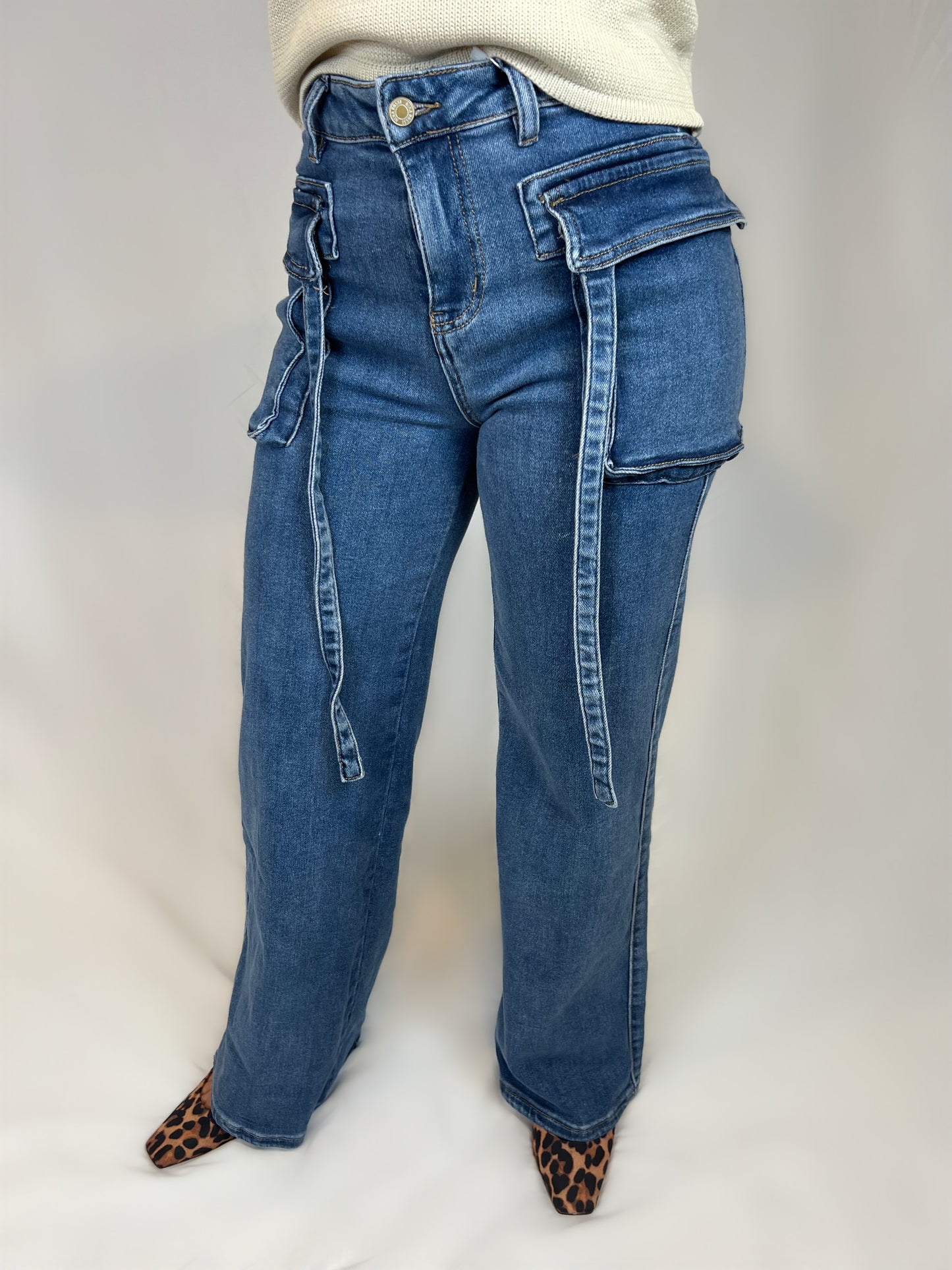 Denim cargo Jeans