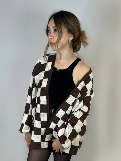 Checkered Cardigan