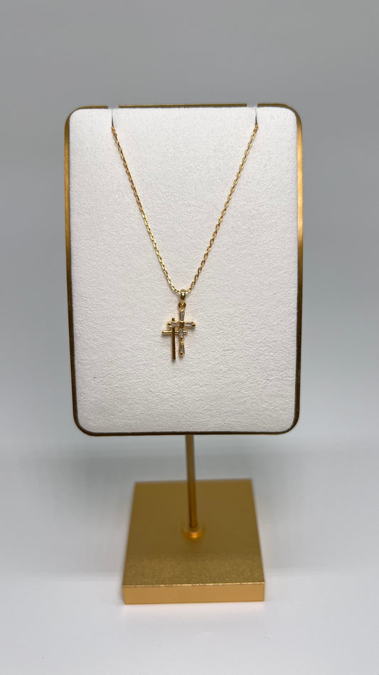 Double Cross Necklace